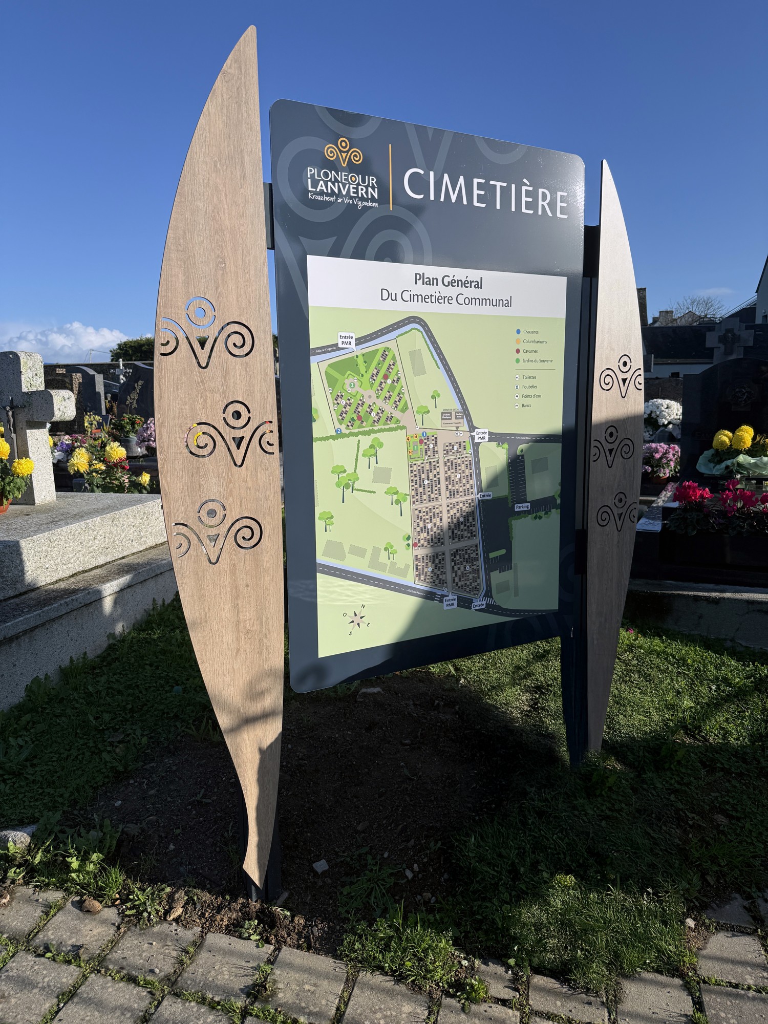 Plan du cimetière de Plonéour-Lanvern