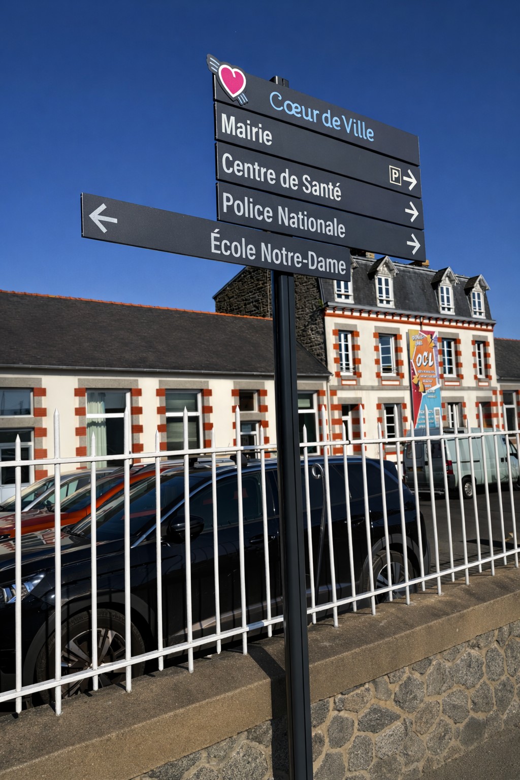 Signalétique directionnelle Cœur de ville à Langueux