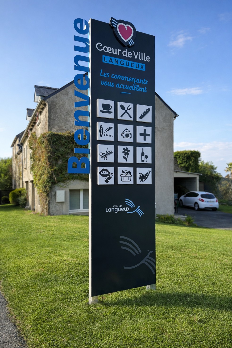 Totem Cœur de ville Langueux services de proximité
