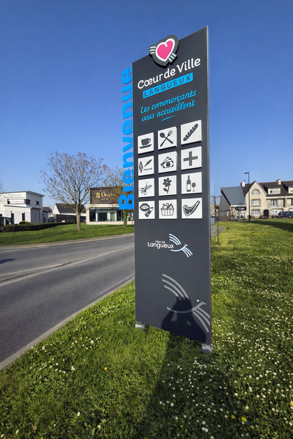 Totem de bienvenue Cœur de ville à Langueux