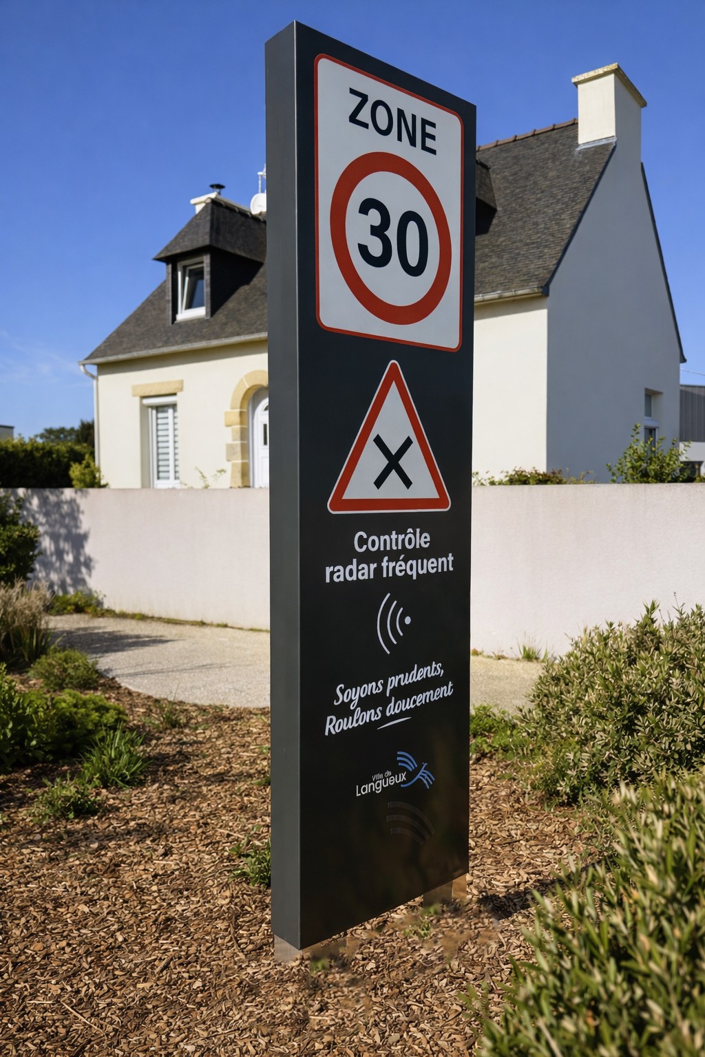Totem Zone 30 à Langueux